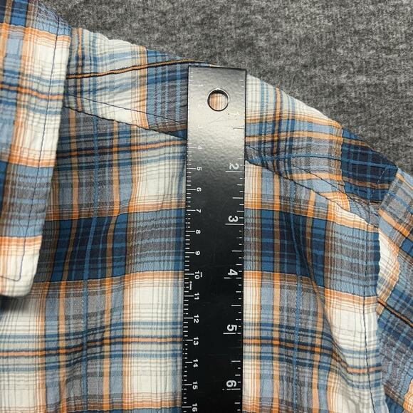KUHL Mens Blue Plaid Short Sleeve Button Up Camp Shirt Size XL Hiking Outdoor - Picture 3 of 7
